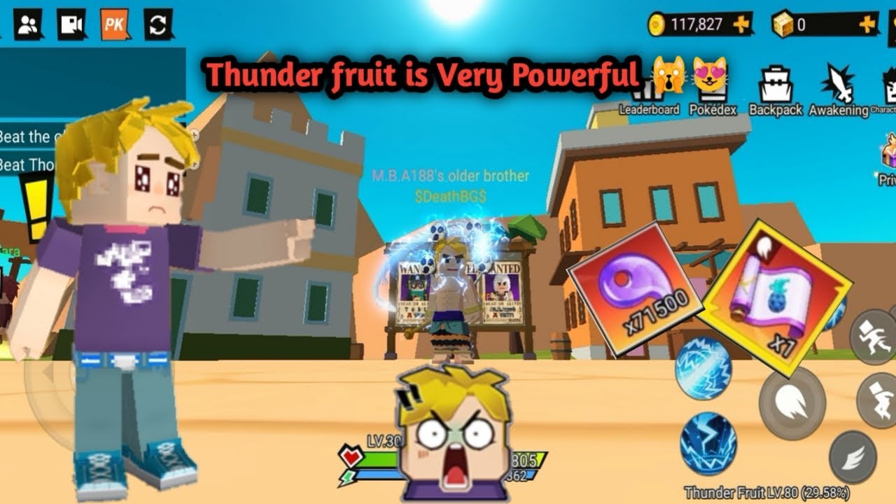 Thunder fruit Max Awaken is Most Powerful in Animeshowdown!?🙀😻#blockmango #animeshowdown #tranding