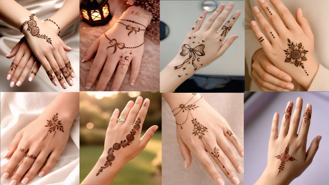 Simple Eid 🌛Mehndi Design 2026|Easy Minimal Mehndi|Aesthetic Arabic Mehndi for  |Eid Henna Design ✨