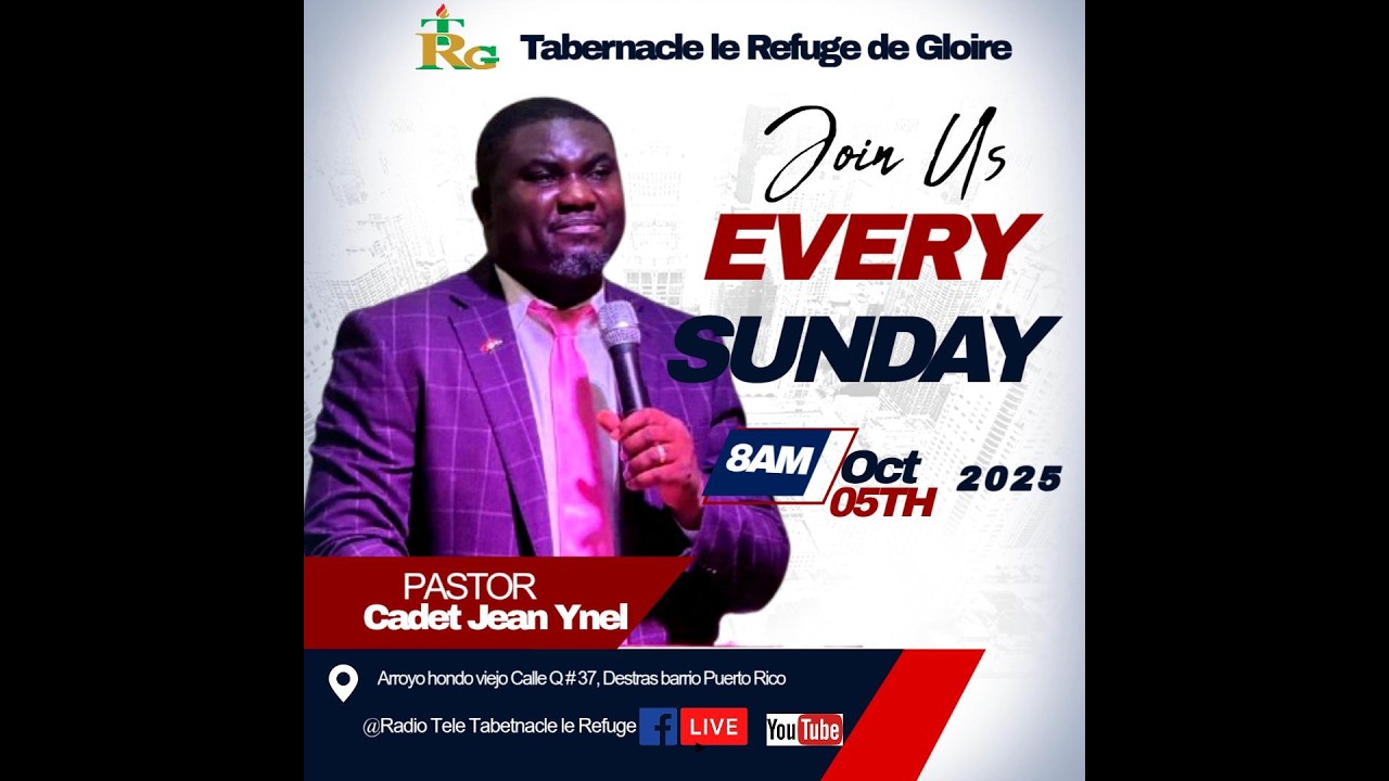 Culte d adoration et Louange /03/08//26 // Radio Tele Tabernacle Le Refuge /Past Cadet Jn YNEL