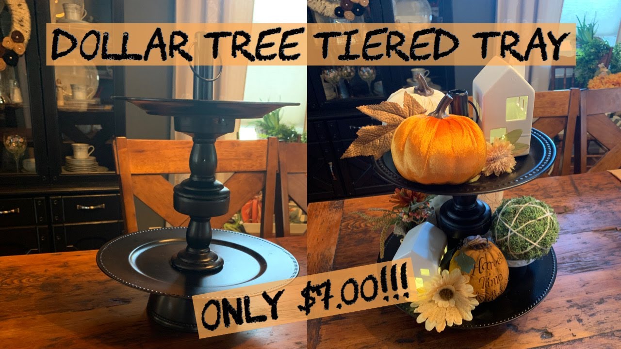 Dollar Tree DIY Tiered Tray/ Farmhouse Two Tiered Tray