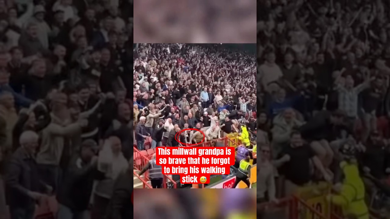 Passionate Millwall Grandpa Forgets His Walking Stick During Charlton Derby &ndash; Unbelievable Moment!