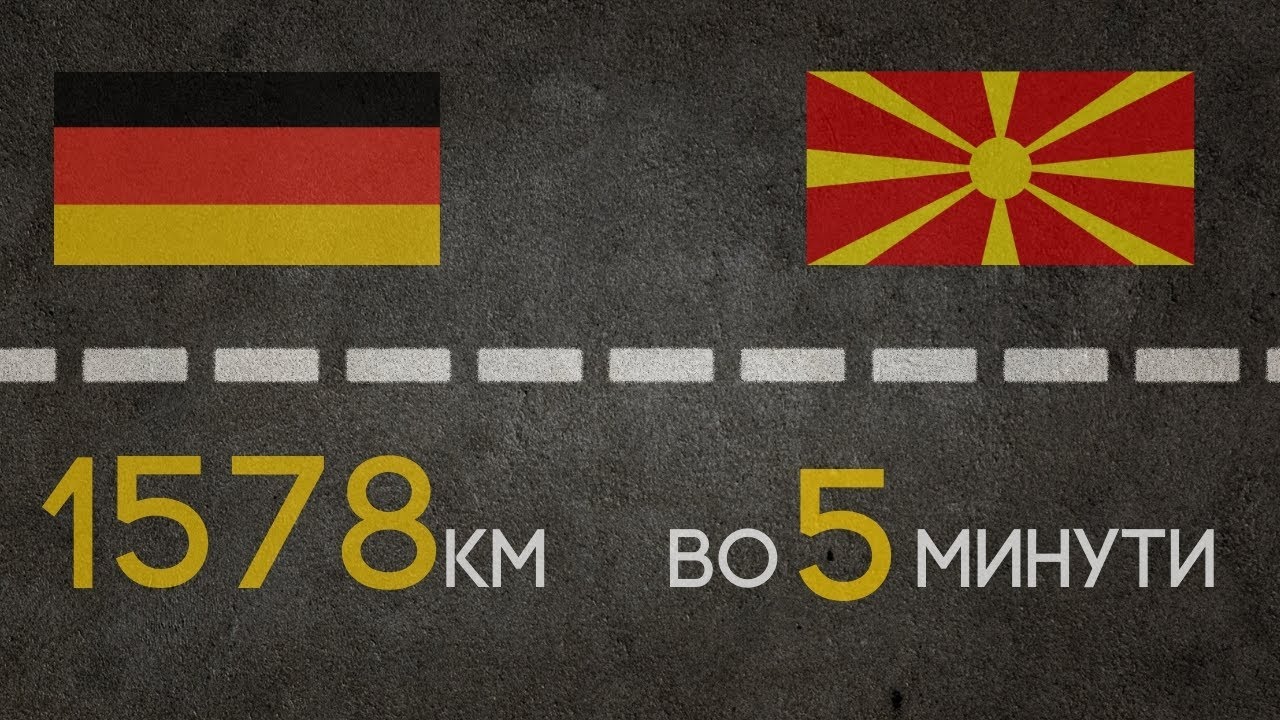 GERMANY TO MACEDONIA | ROAD TRIP | 1578KM IN 5MIN | TIME LAPSE
