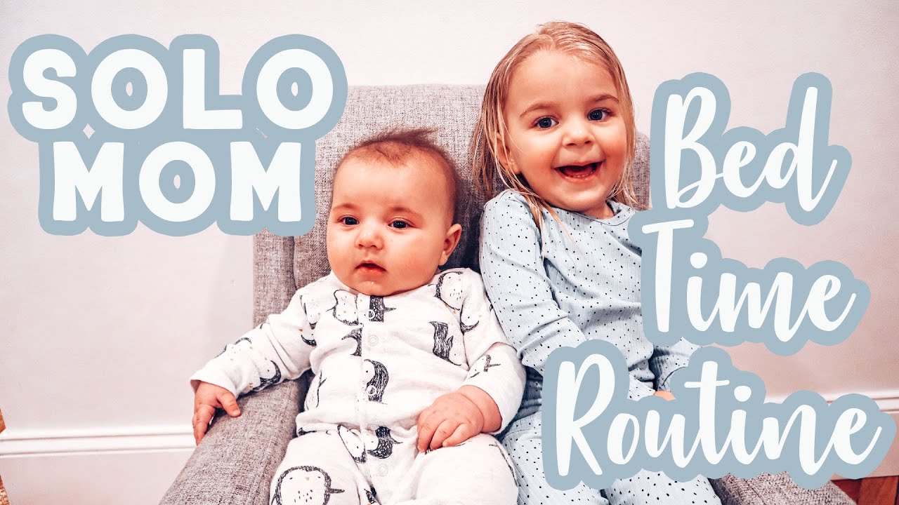 SOLO MOM NIGHT TIME ROUTINE WITH TODDLER AND BABY | Two Under Two