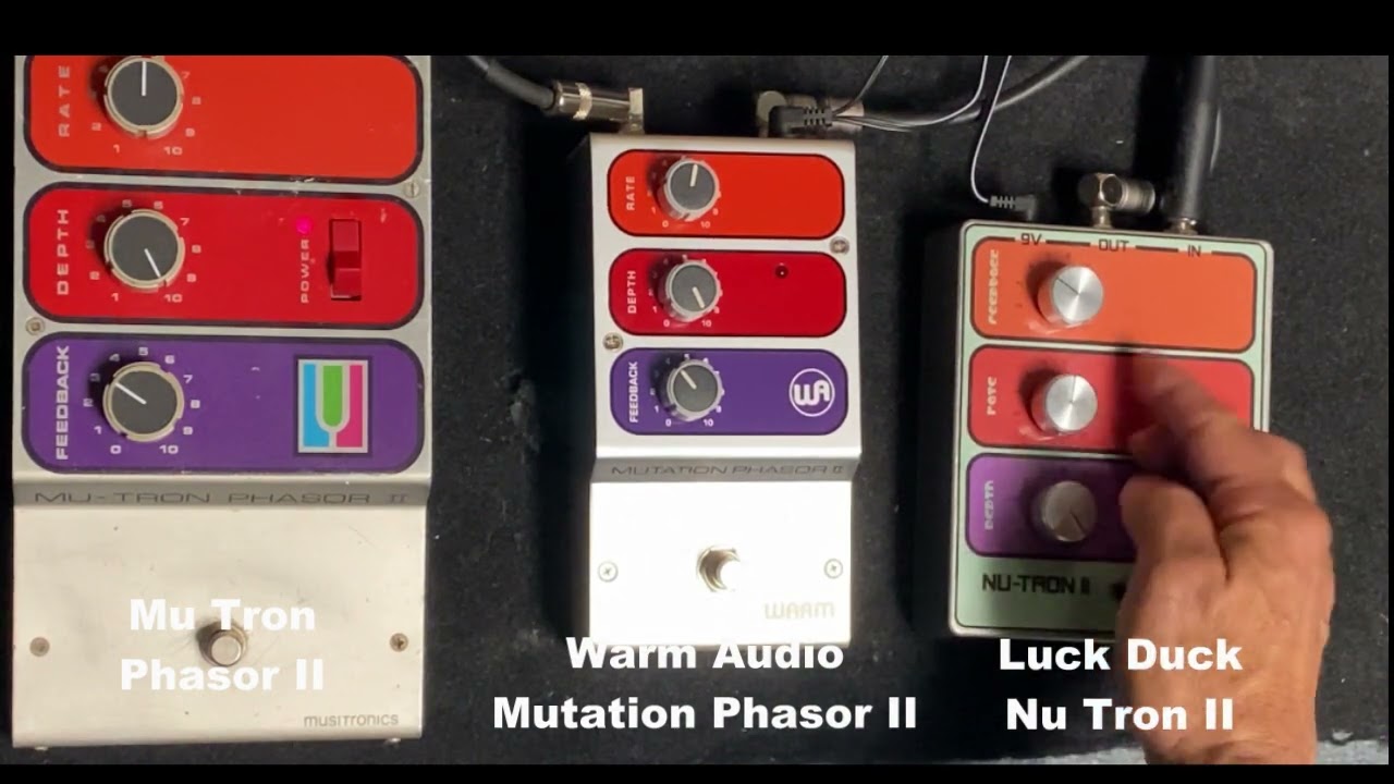 Phaser pedal comparison | Mu Tron Phasor II, Warm Audio Mutation Phasor, Luck Duck Nu Tron Phasor II