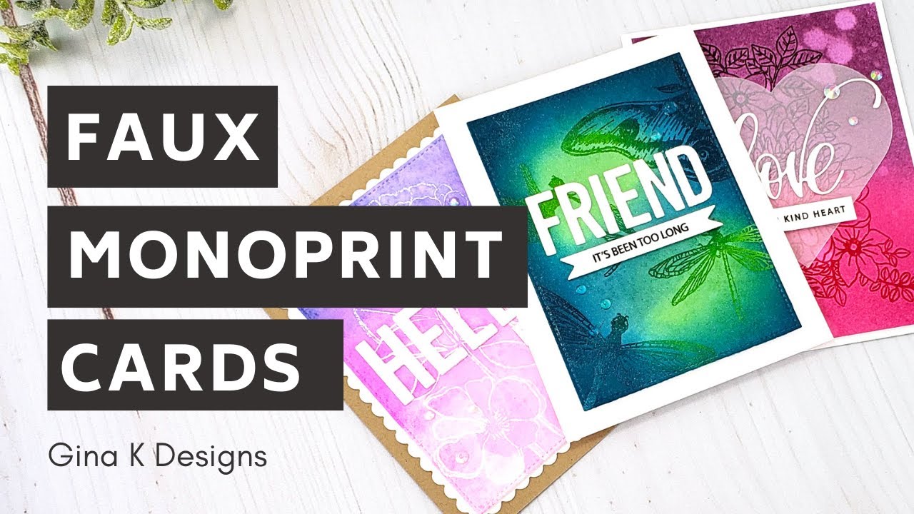 Faux Monoprint Technique with Gina K Designs