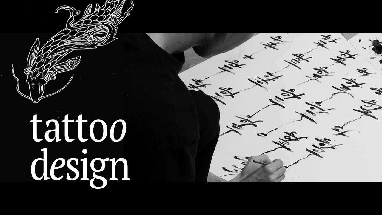 Tattoo Design Process ❋ Korean calligraphy x Carps