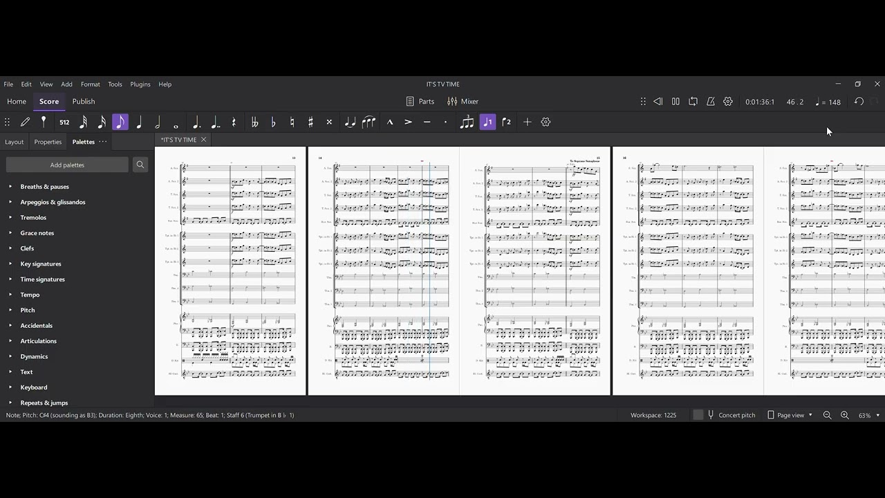 It's TV Time! Jazz band/Big band arrangement.