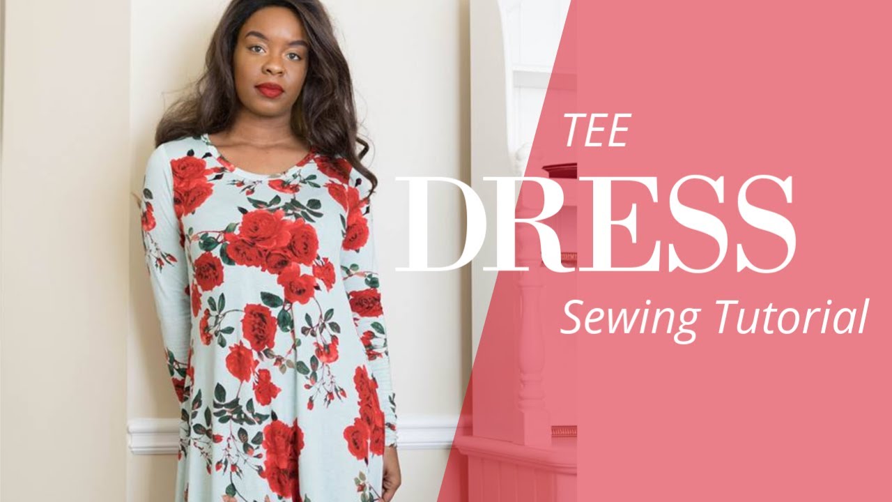 EASY Sewing project!  Women's Tee Dress Sewing Pattern Tutorial