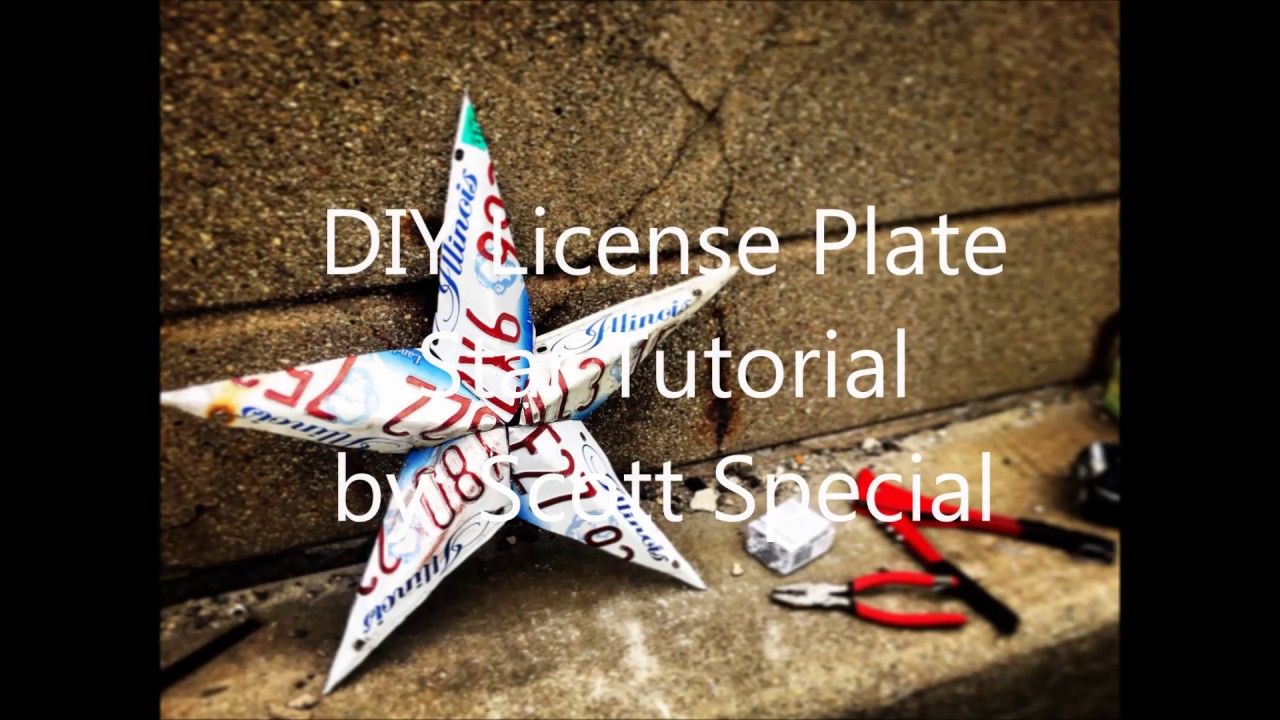 DIY License Plate Star