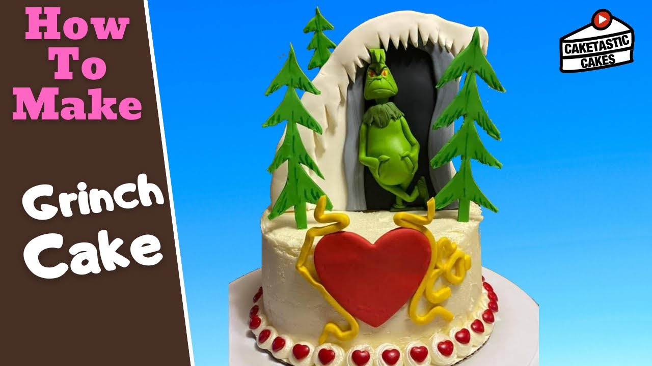 How the Grinch Stole Christmas Cake Tutorial - Grinch Cake Decorating Video by Caketastic Cakes