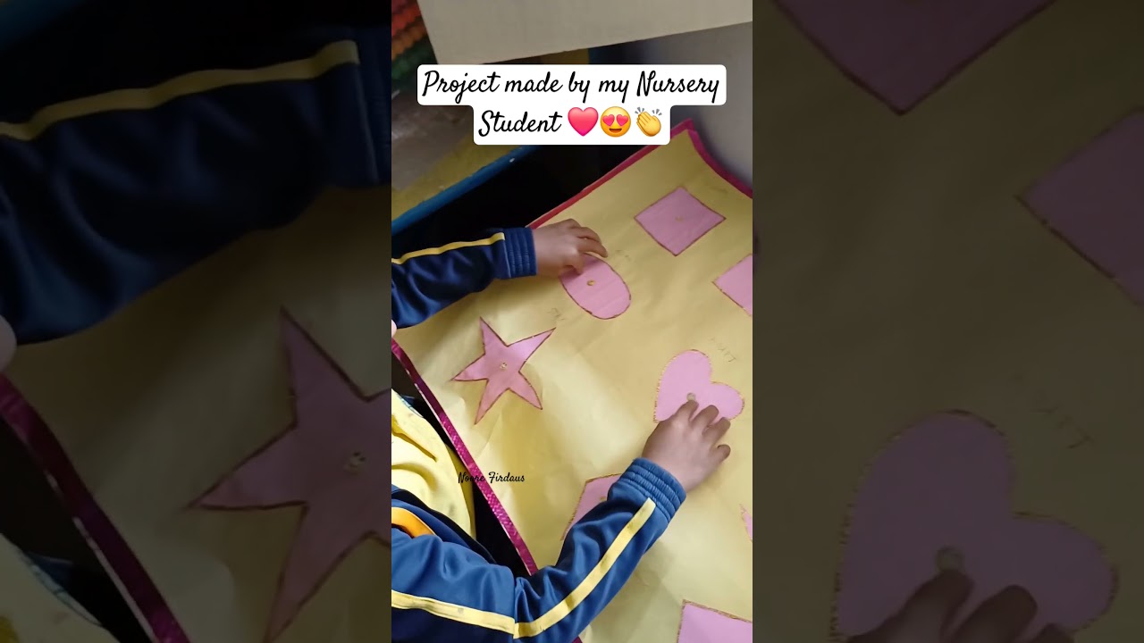 Shapes Project #nursery #class #project #youtubeshorts #maths #kindergardenactivities #ytshorts