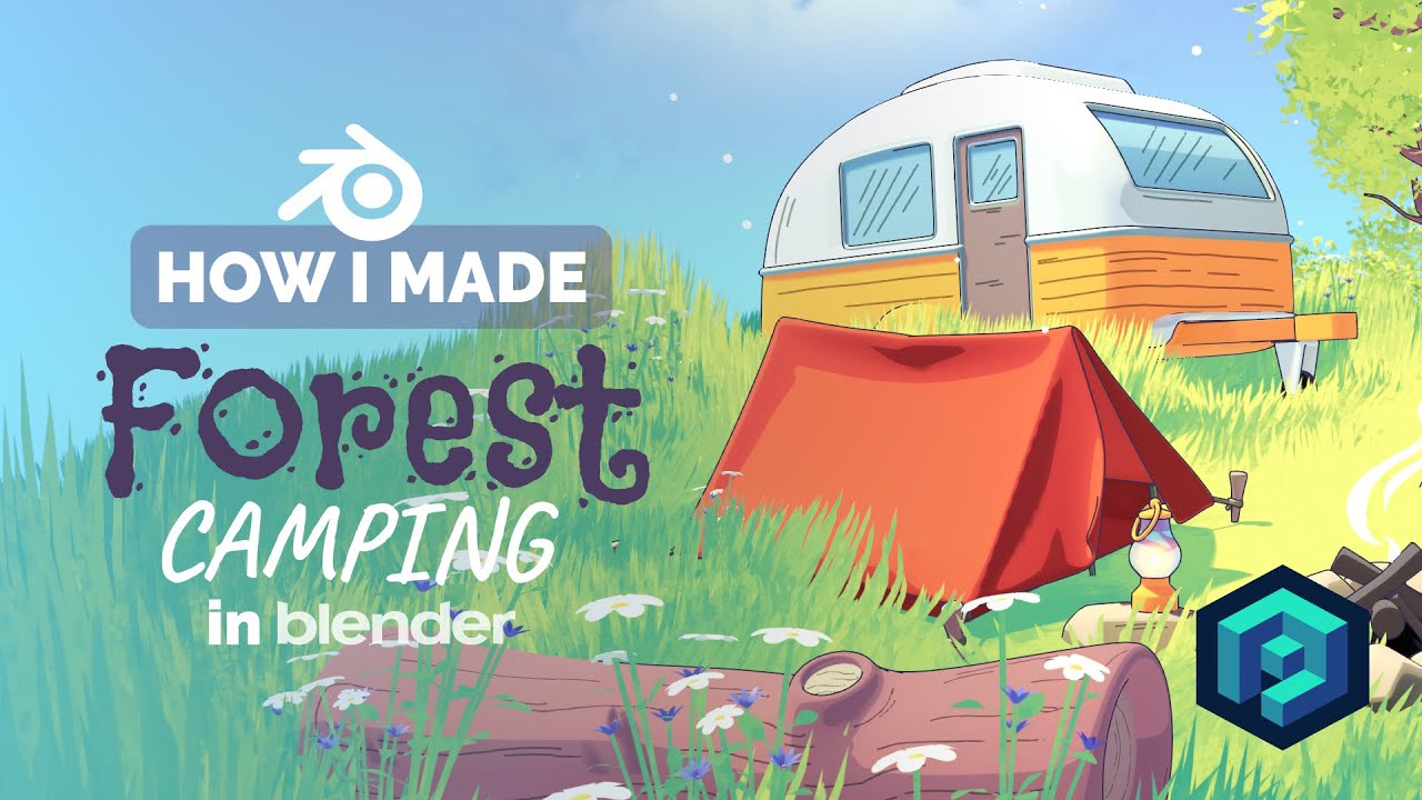 Ghibli Style Forest Camping in Blender - 3D Modeling Process | Polygon Runway