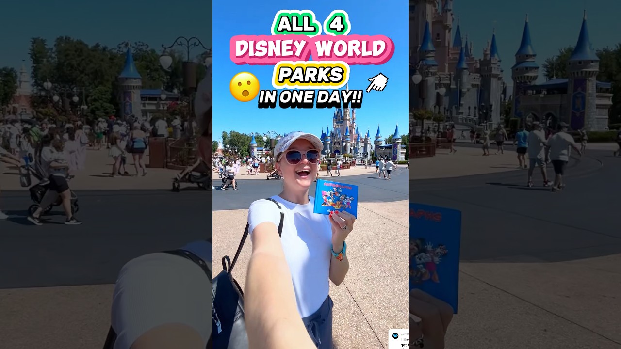 Посещение ВСЕХ 4 парков Disney World за ОДИН ДЕНЬ 😮🏰 (стратегия перемещения по паркам)