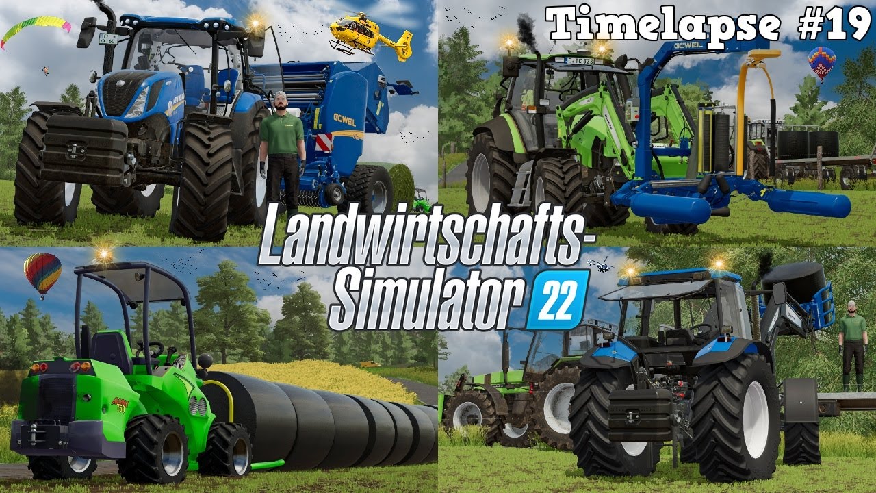 BALLEN BERGEN mit GÖWEIL & @TheCamPeRYT! 🌿🚜💨 45.000 Abo Special! 🎉💚💛  | [LS22] - Timelapse #19