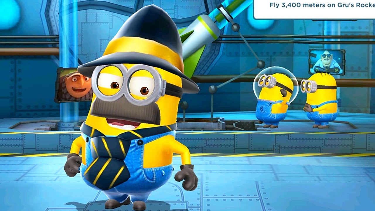 Minion rush lvl 846 - Slide under obstacles 85 times with Dad minion in Gru's lab