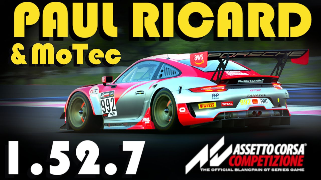 PAUL RICARD IN THE PORSCHE | 1:52.7 | ACC Hotlap & MoTec | 911 GT3-R | 2021 BoP