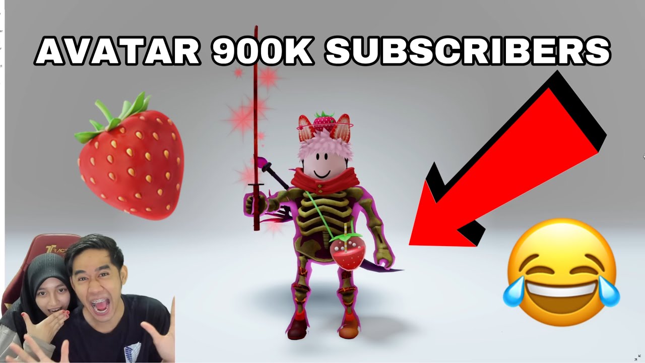 AVATAR 900K SUBSCRIBERS 🍓 ILIYA NAK ROBLOX STRAWBERRY 😂