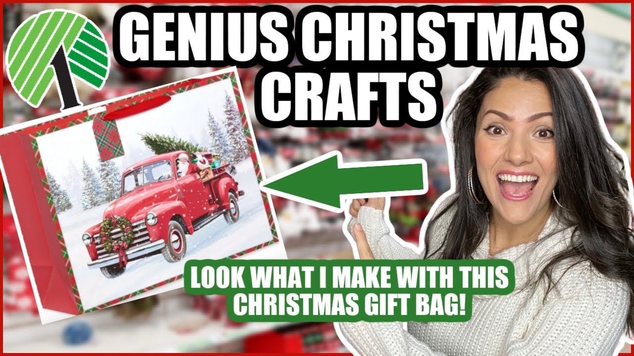 Brilliant way to use CHRISTMAS GIFT BAGS (Dollar Tree Crafts)