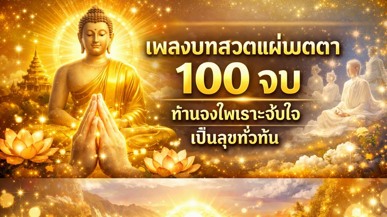 เพลงแผ่เมตตา 100 จบ (ทำนองไพเราะ) สัพเพ สัตตา เย็นกาย สบายใจ #100จบ