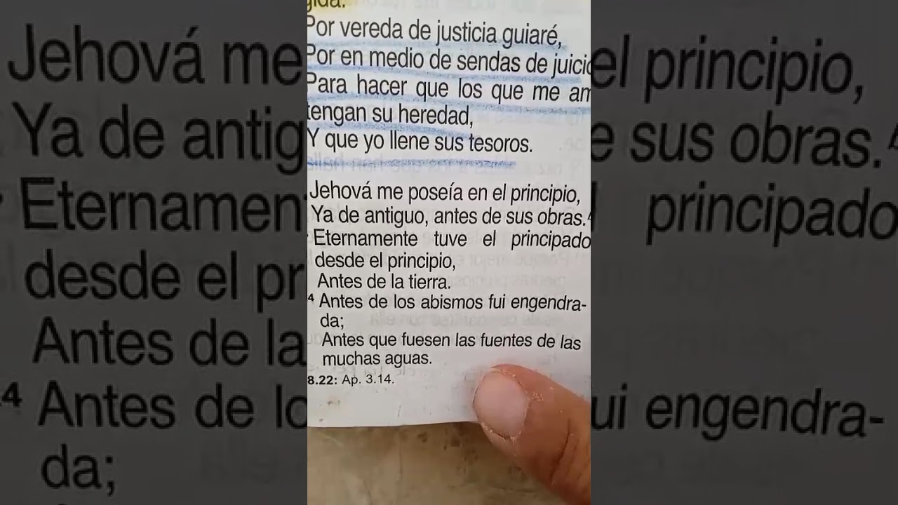 Proverbios 8 Excelencia y eternidad de la sabiduria