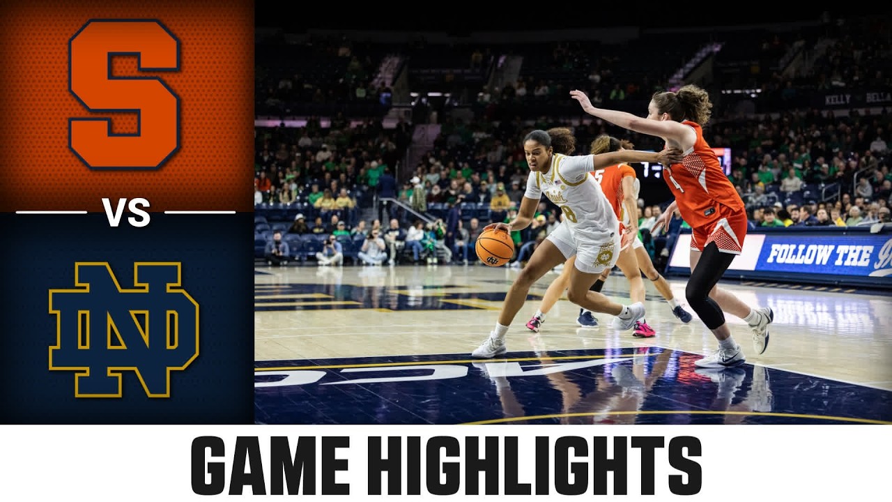 Syracuse vs. Notre Dame Game Highlights | 2025-26 ACC Women's Basketball