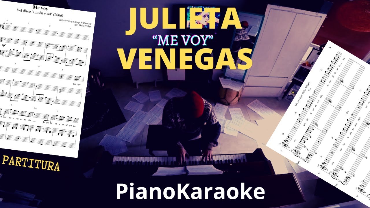 Julieta Venegas - Me voy (Partitura + PianoKaraoke)
