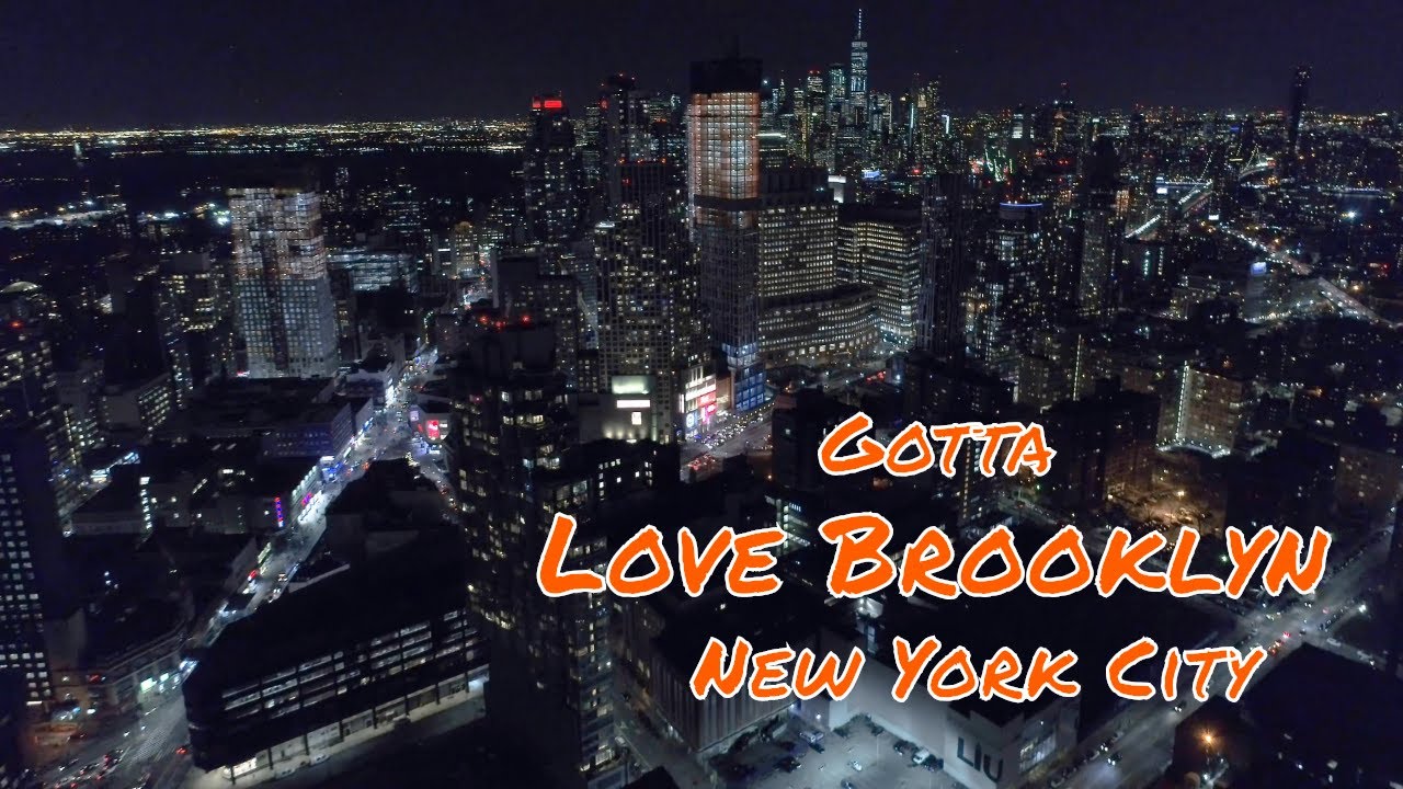 Aerial Drone View of Brooklyn NYC 4K