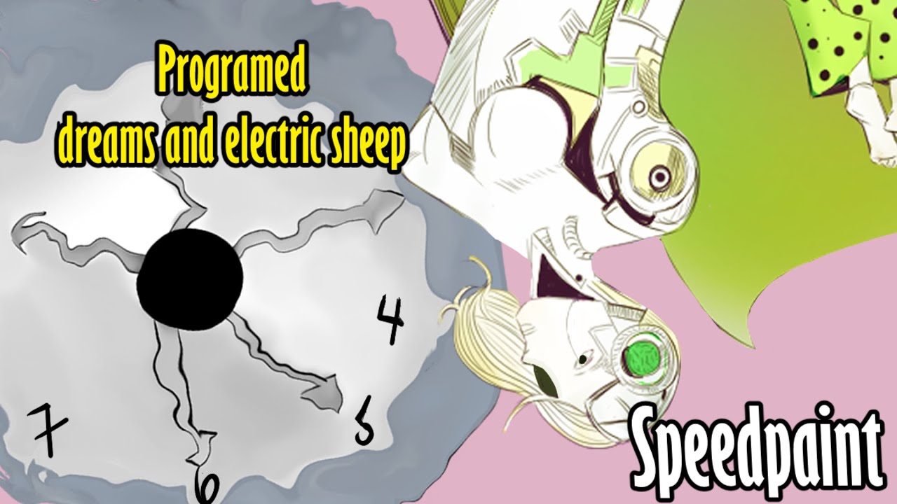 Programmed dreams and Electric Sheep Speedpaint Drawing feat. 