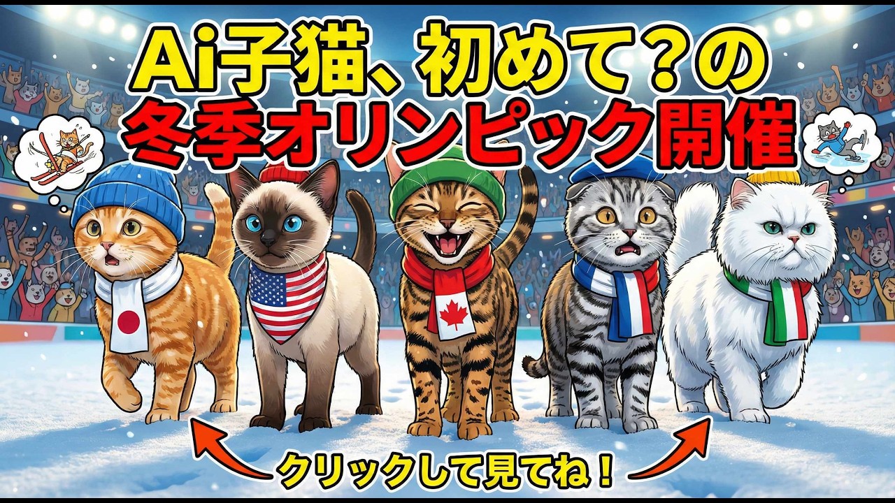 Ai子猫、初めて？の冬季オリンピックを淡々と実況