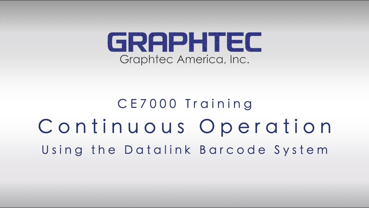 Continuous Operation using the Datalink Barcode System on the CE7000