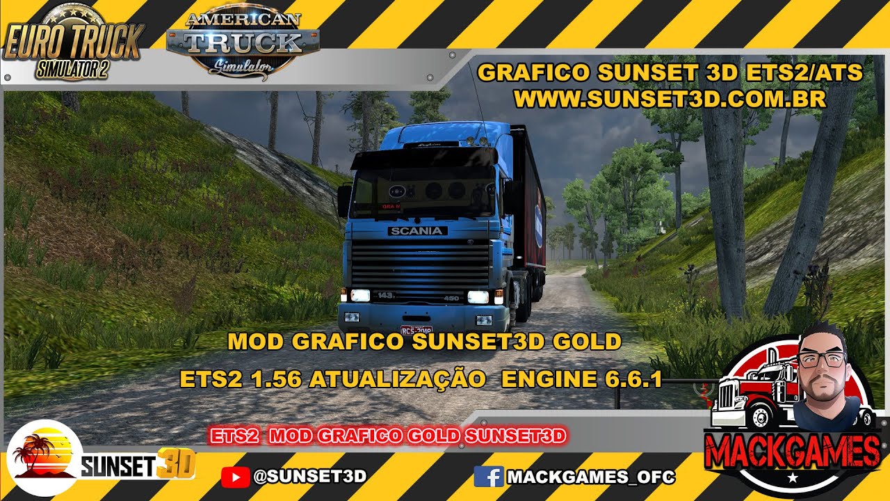 ACELERANDO NO MAPA ELDORADO ETS2 1.56 MOD GRAFICO SUNSET3D GOLD