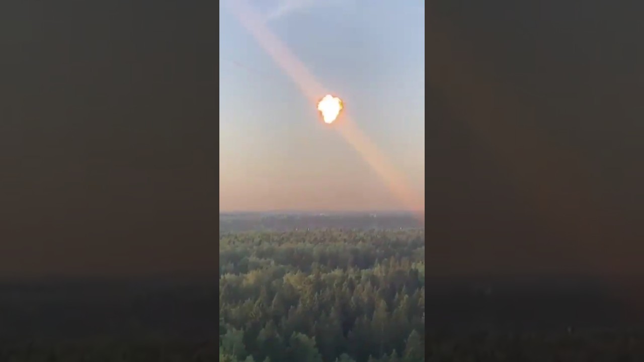 Manytimes / sometimes one missile one target! Footage Ukrainian drone intercepted over St Petersburg