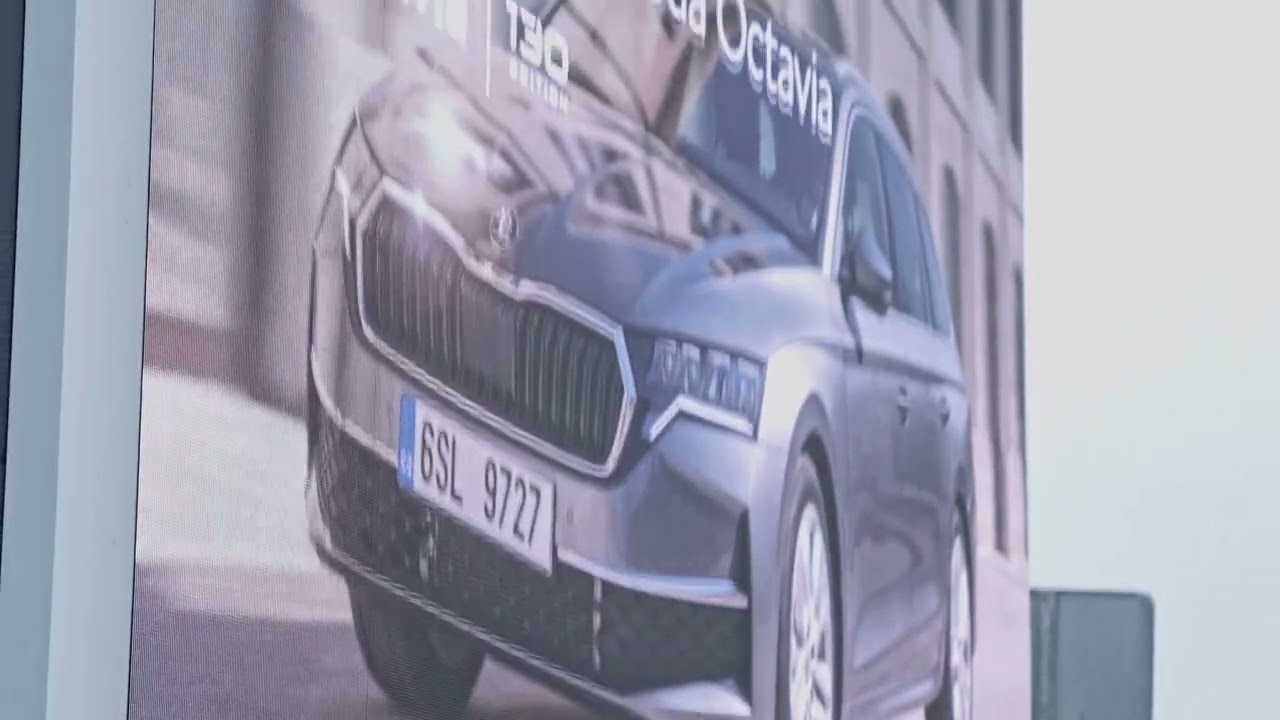 Realizēts projekts: Hikvision LED displejs Verte Auto, Škoda autosalonā