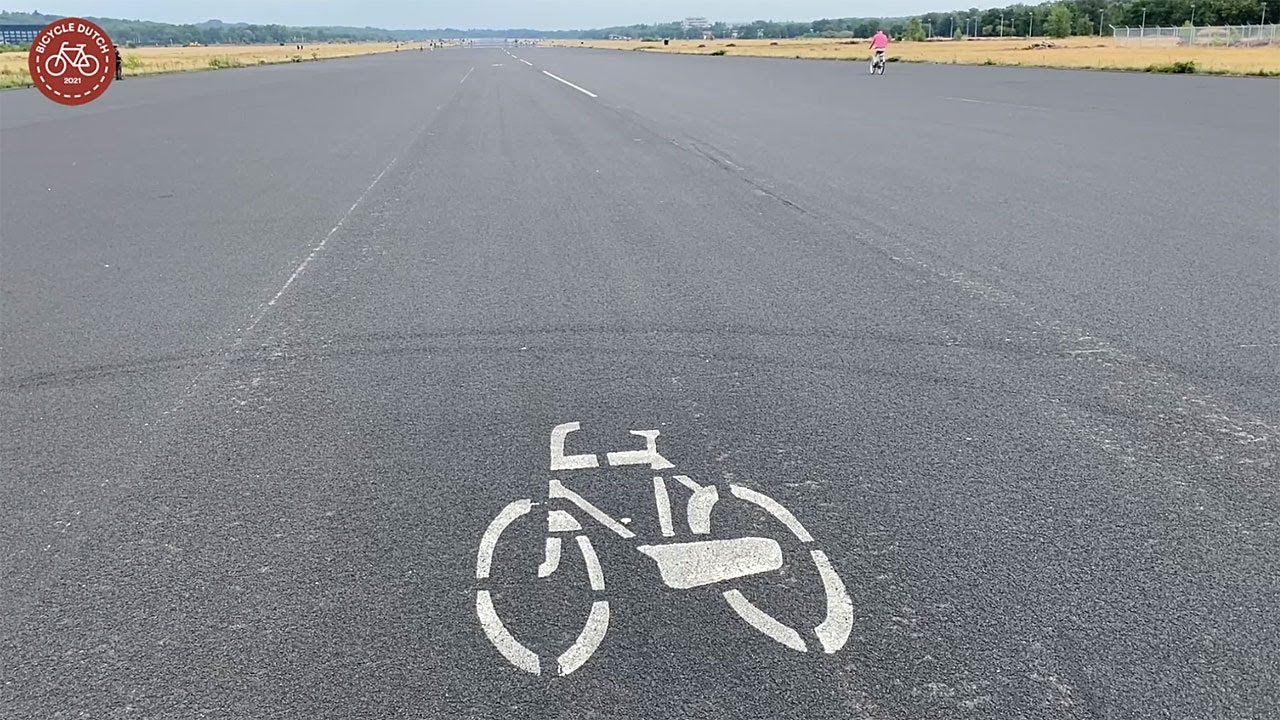 A cycle path on an old air base runway (Soesterberg, NL)