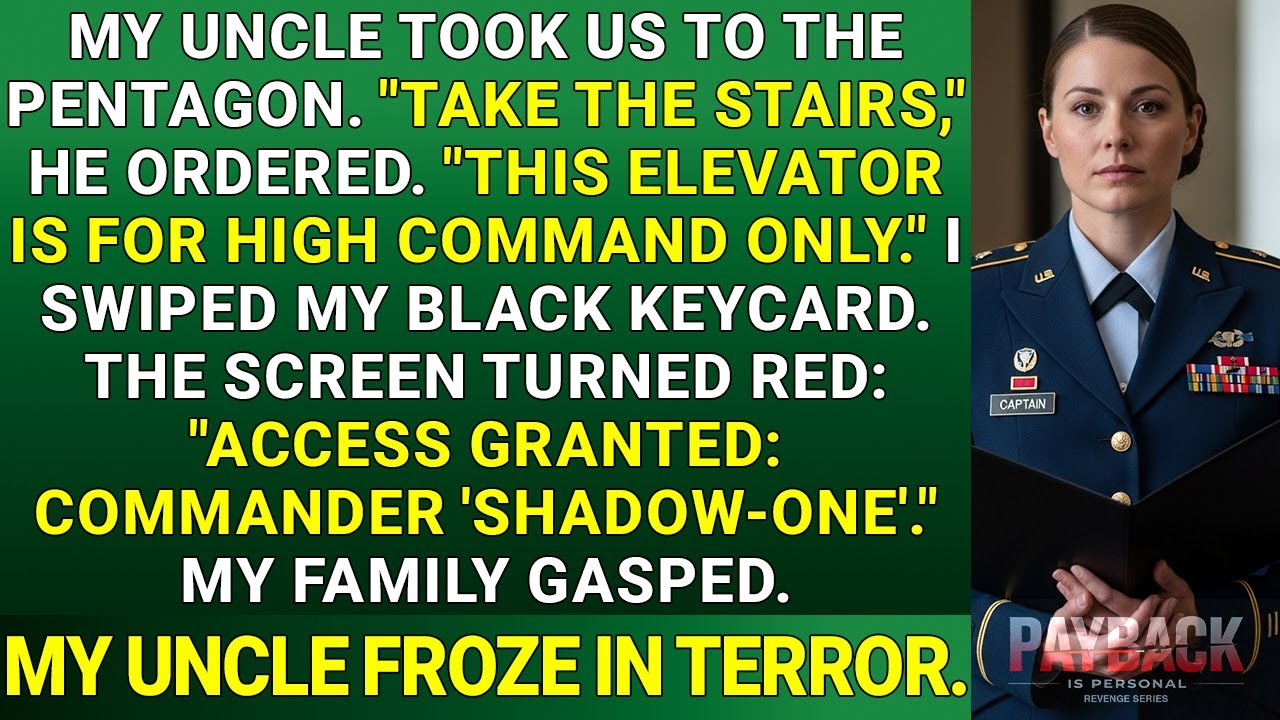 “This Elevator Is For VIPs,” My Uncle Sneered—Then The Screen Flashed My Secret Call Sign…
