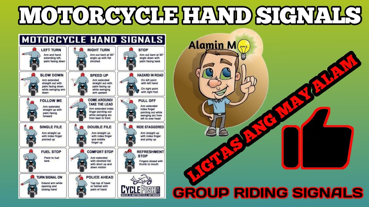 MOTORCYCLE HAND SIGNALS /GROUP RIDING SIGNALS