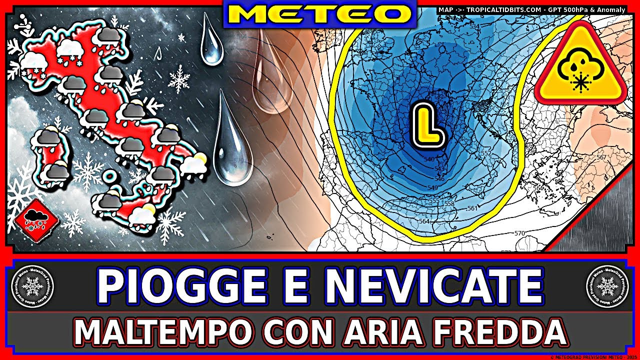 Meteo: Forti Piogge, Freddo e Neve &ndash; Previsioni Fino al 25 Novembre