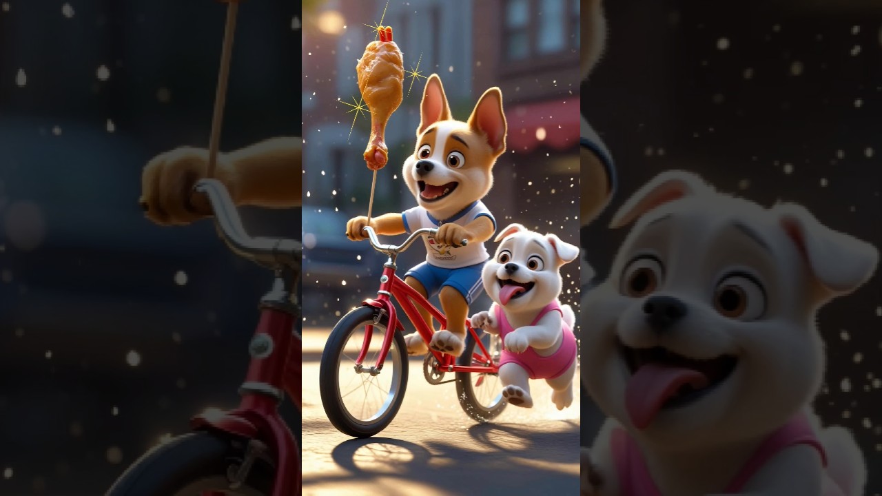 🐶🍗 Weight Loss Wasn&rsquo;t the Goal&hellip; Friendship Was 🐾💕 #shorts #youtubeshorts #funny #animation #puppy