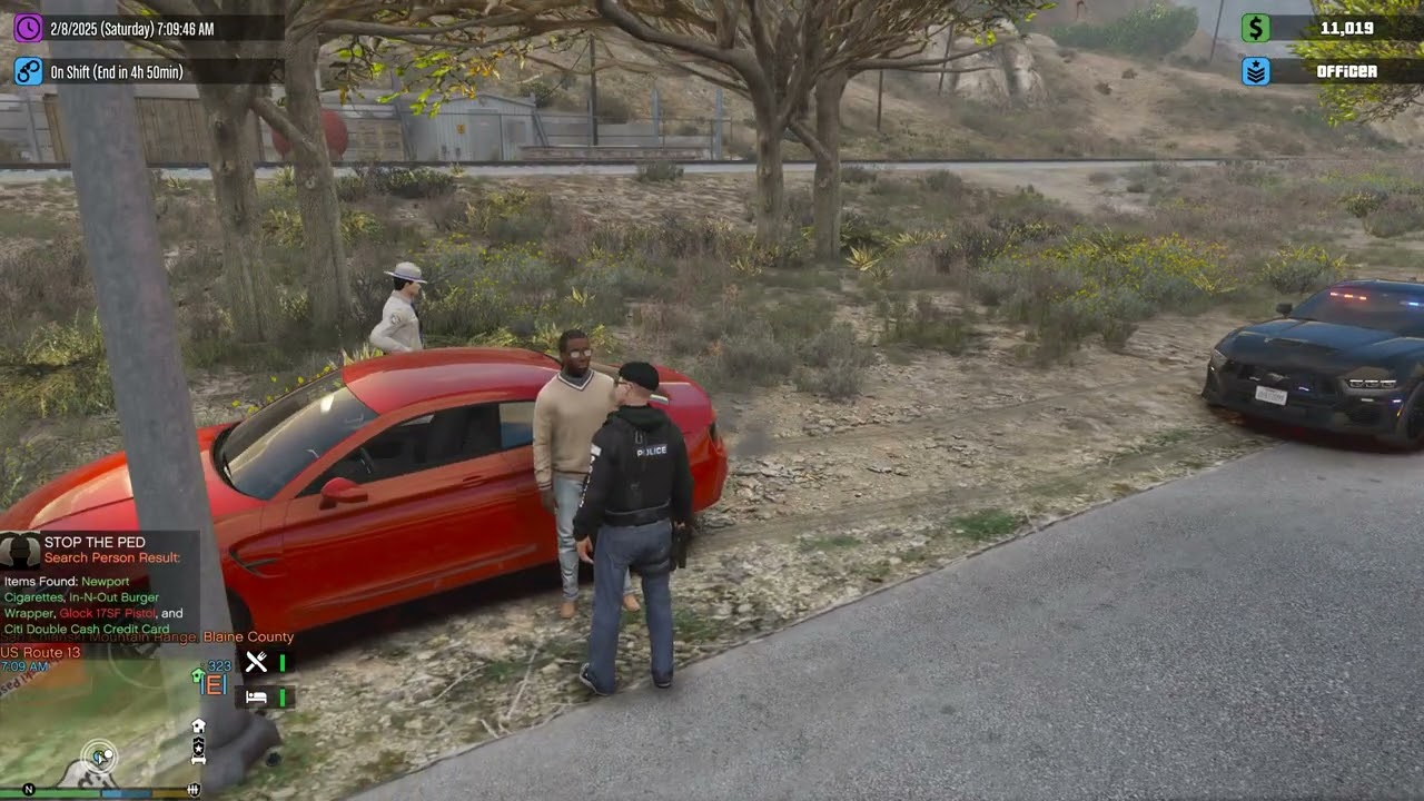 Grand Theft Auto V 2026 lspdfr رصد مخالفات السرعه على الطريق السريع