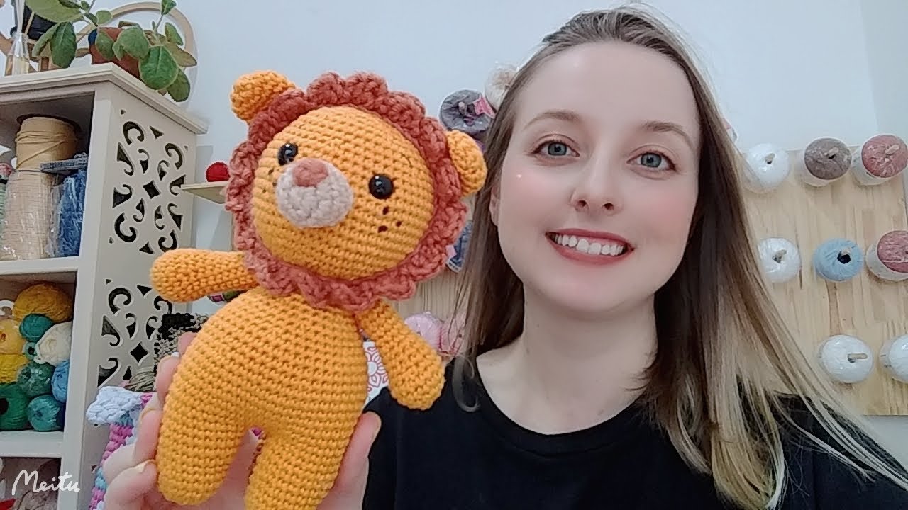 Leãozinho (com corpo Padrão para Amigurumis)