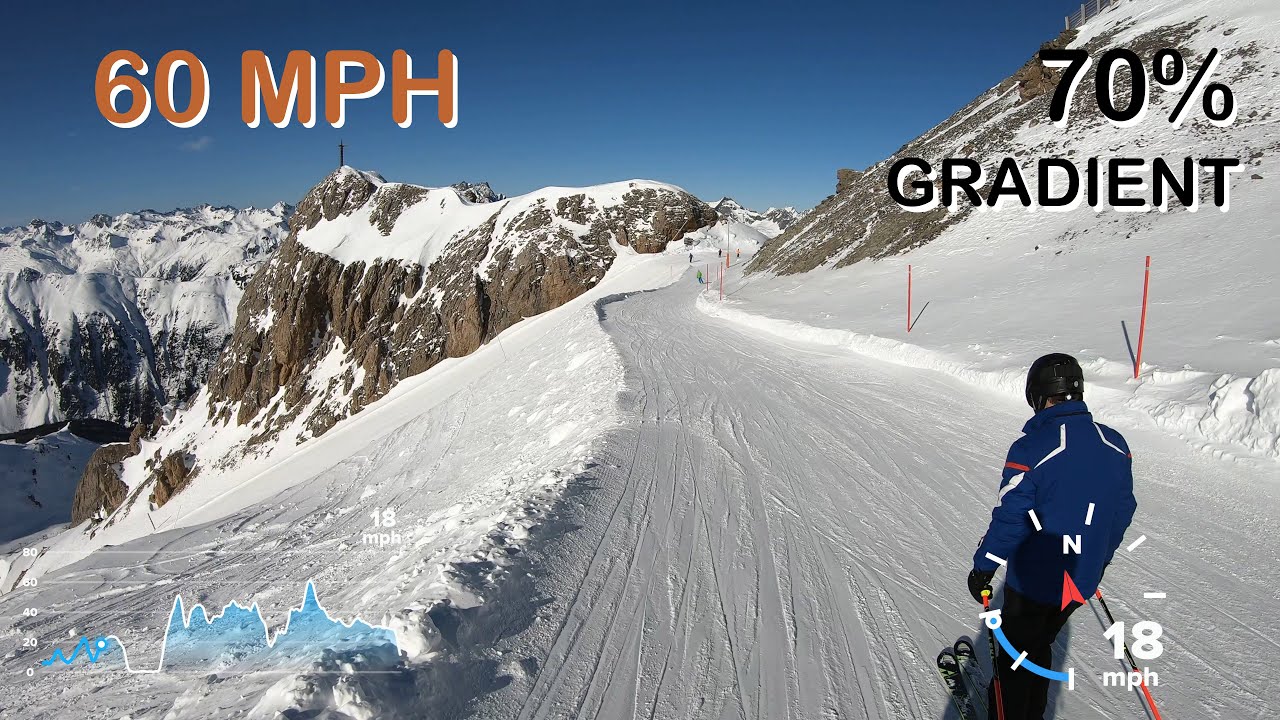 Skiing Ischgl's fastest Piste Black 14A