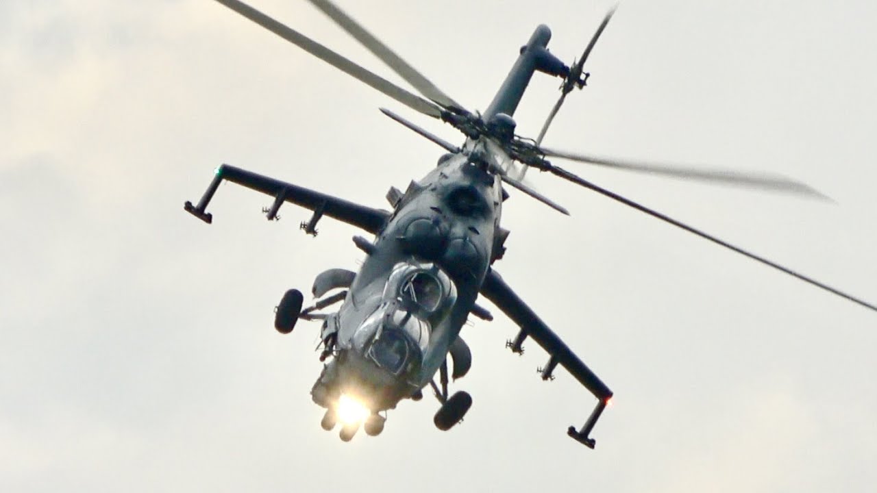 (4K) Hungarian Air Force Mil Mi-24 (331) Display at Zeltweg Air Base Airpower 2022!