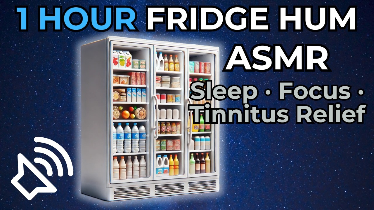 Supermarket Fridge Hum (1 HOUR) ❄️ Ambient ASMR Loop for Sleep & Study