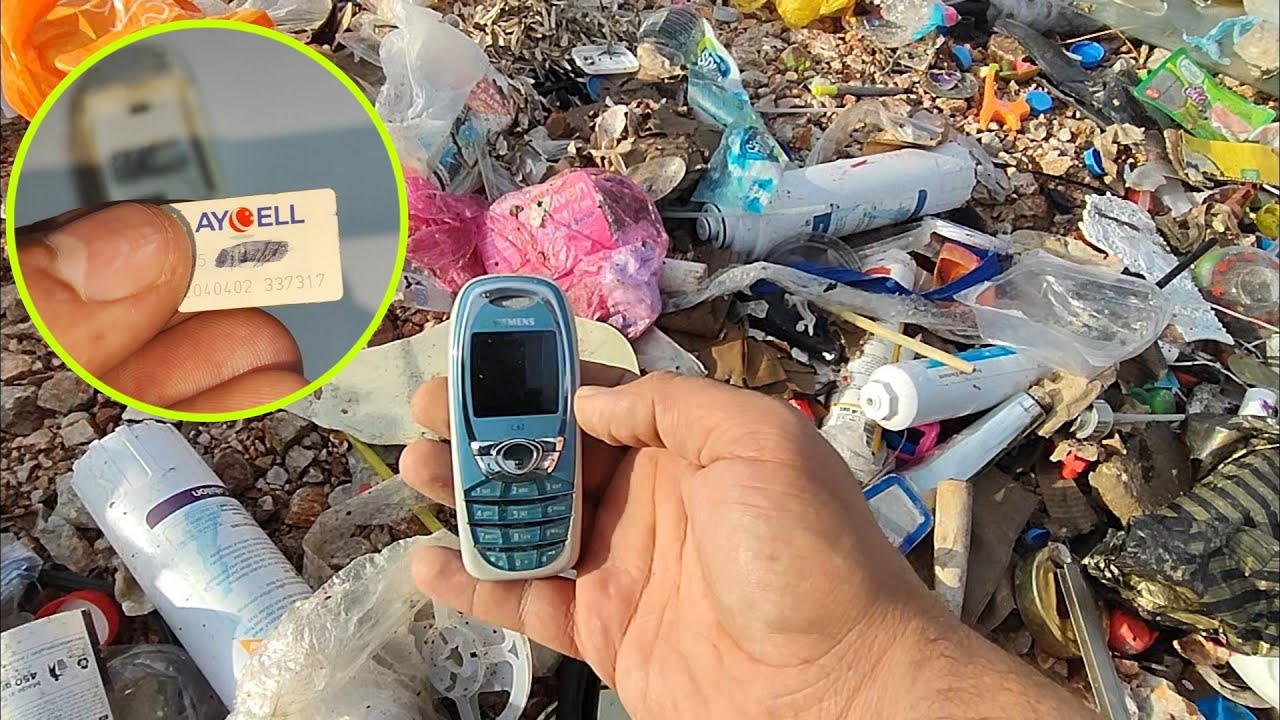 ESKİ SİEMENS TELEFON c60 ÇÖPE BULDUM İÇİNDE AYCELL HAT ÇIKTI📱Eski Cep telefonu Tamir ve restorasyon