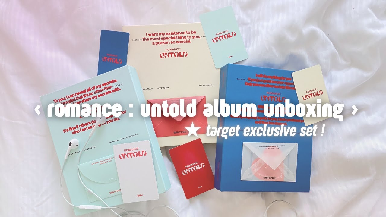 ✧ enhypen romance: untold album unboxing ❤️‍🩹 target exclusive versions ✧