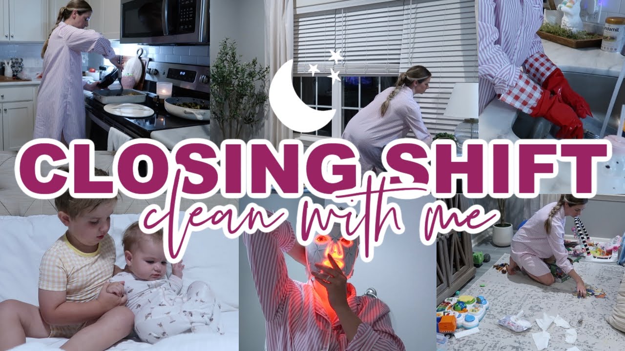 AFTER DARK CLEAN WITH ME | MOM LIFE CLOSING SHIFT | RELAXING CLEAN WITH ME | Lauren Yarbrough