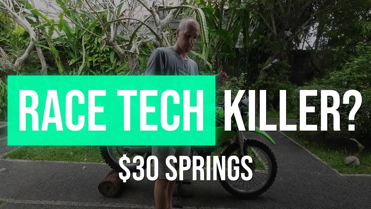 klx300 / klx250 fork spring upgrade on a budget