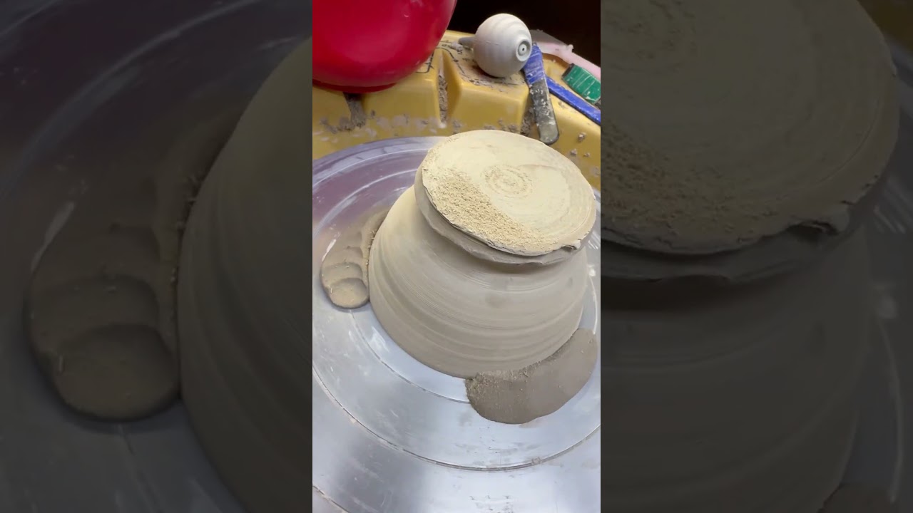 カチカチの削り134#陶芸#電動ろくろ#pottery#陶芸体験#カチカチの削り