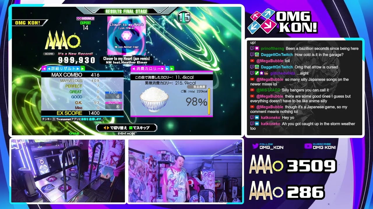OMG KON! | Closer to my Heart (jun remix) (D-EXPERT 14) PFC AAA 999,930 [DDR A3]