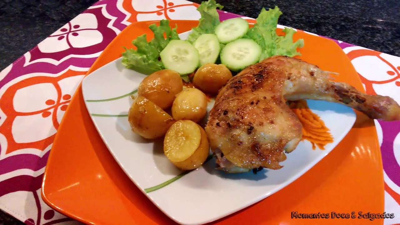 Frango com Batatas No Forno | c/ Molho de Leitão